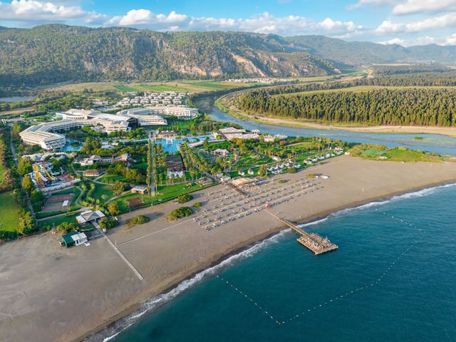 An aerial view over Hilton Dalaman Sarigerme Resort & Golf in Turkey.
