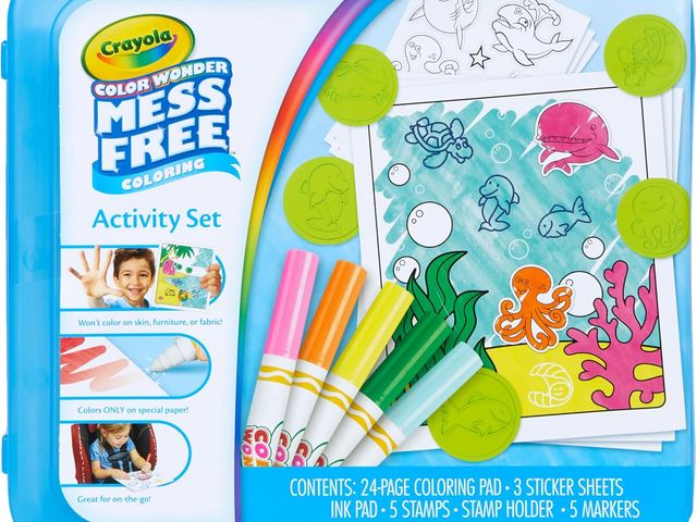 Crayola Color Wonder Mess Free Coloring Activity Set against a white background