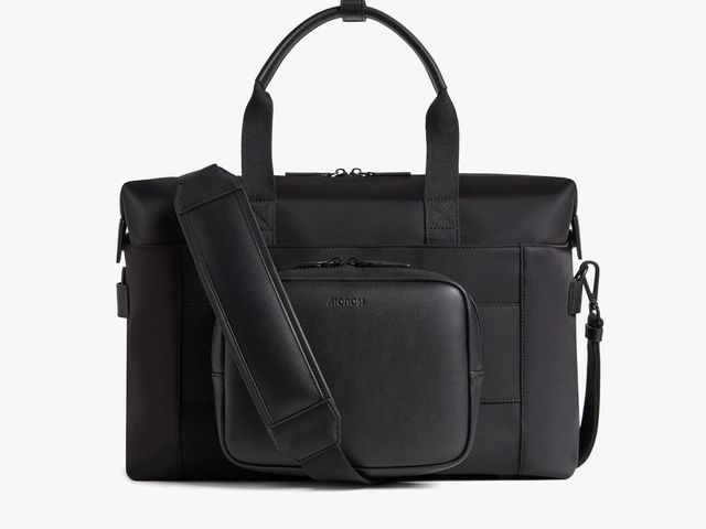 A Monos Metro Duffel bag in black.