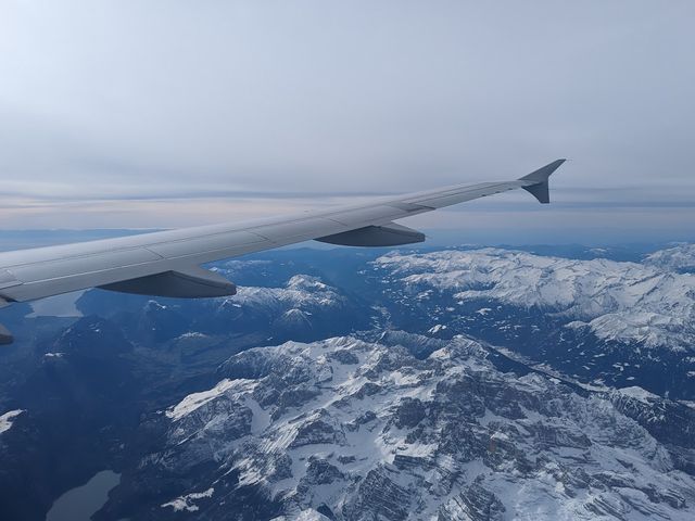 View from an airplane window 