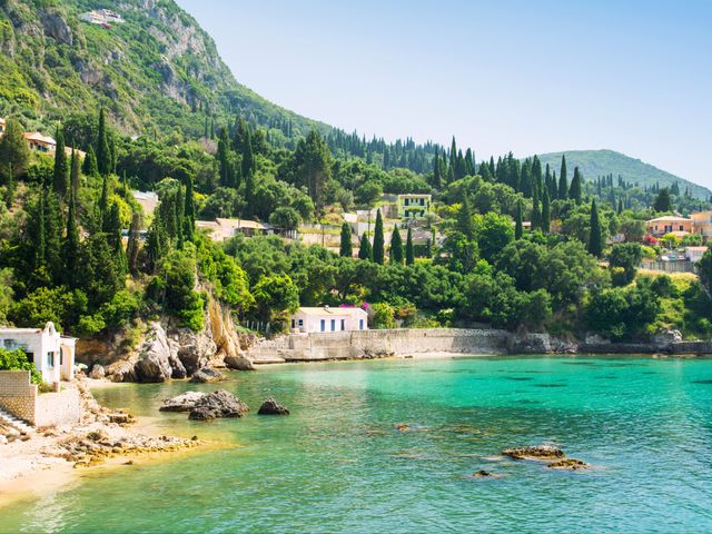 beach in Corfu Greece