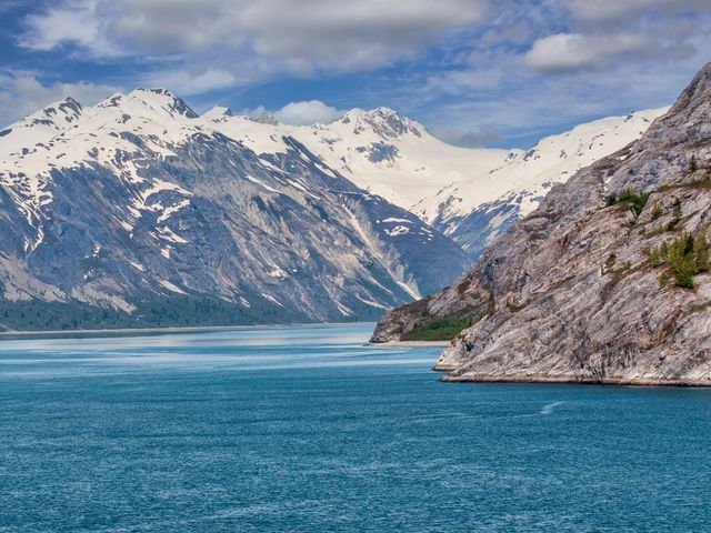 Alaskan Mountain Range in Glacier Bay, Alaska