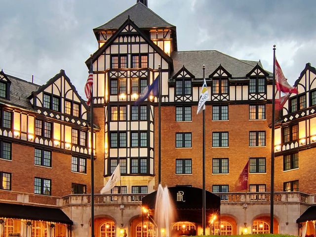 Tudor style hotel exterior