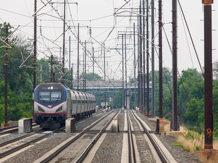 Amtrak Northeast Regional on the Northeast Corridor.